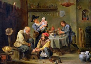Egy öregember lábát ápoló sebész alkotó: David Teniers the Younger